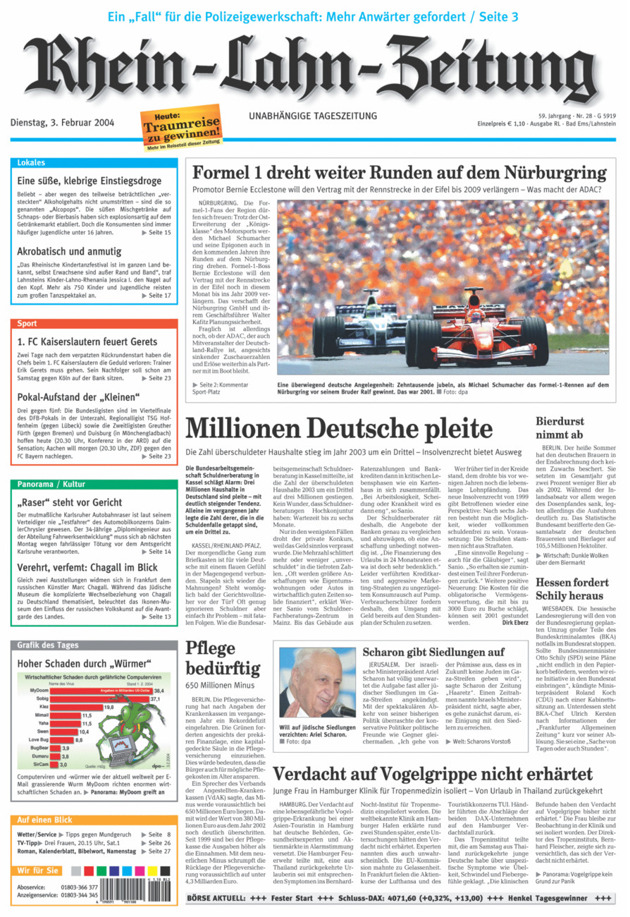 Rhein-Lahn-Zeitung vom Dienstag, 03.02.2004