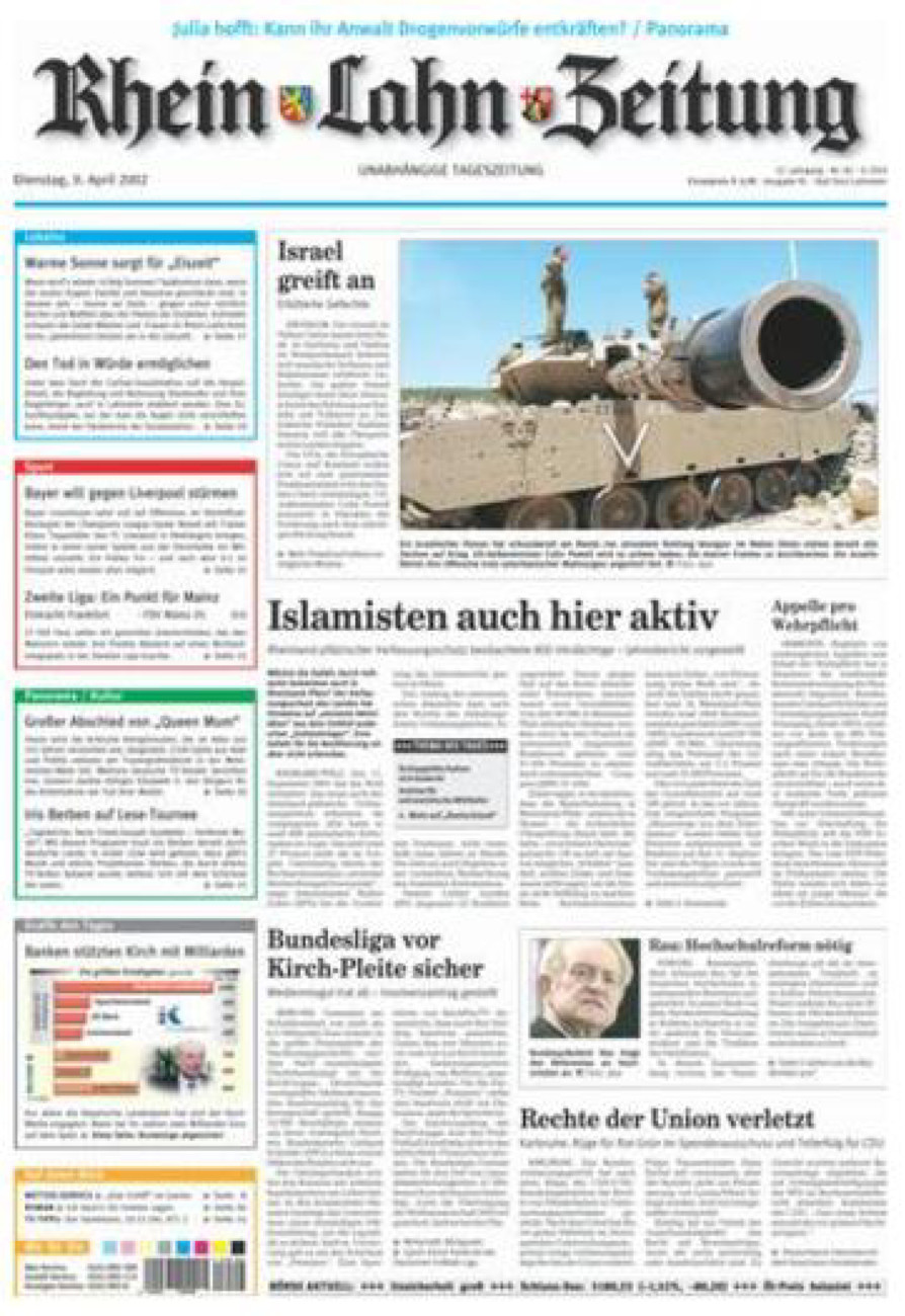 Rhein-Lahn-Zeitung vom Dienstag, 09.04.2002