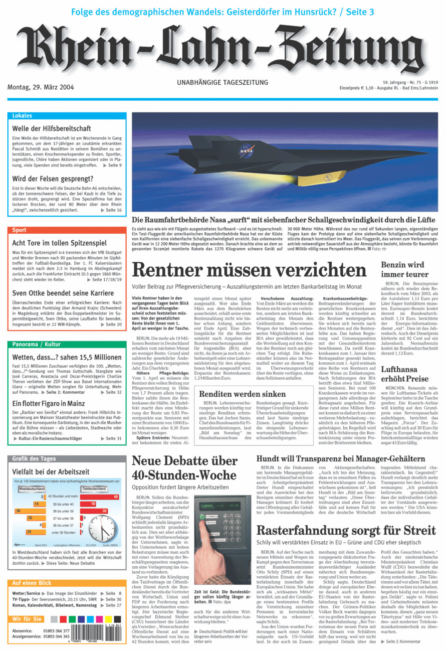 Rhein-Lahn-Zeitung vom Montag, 29.03.2004