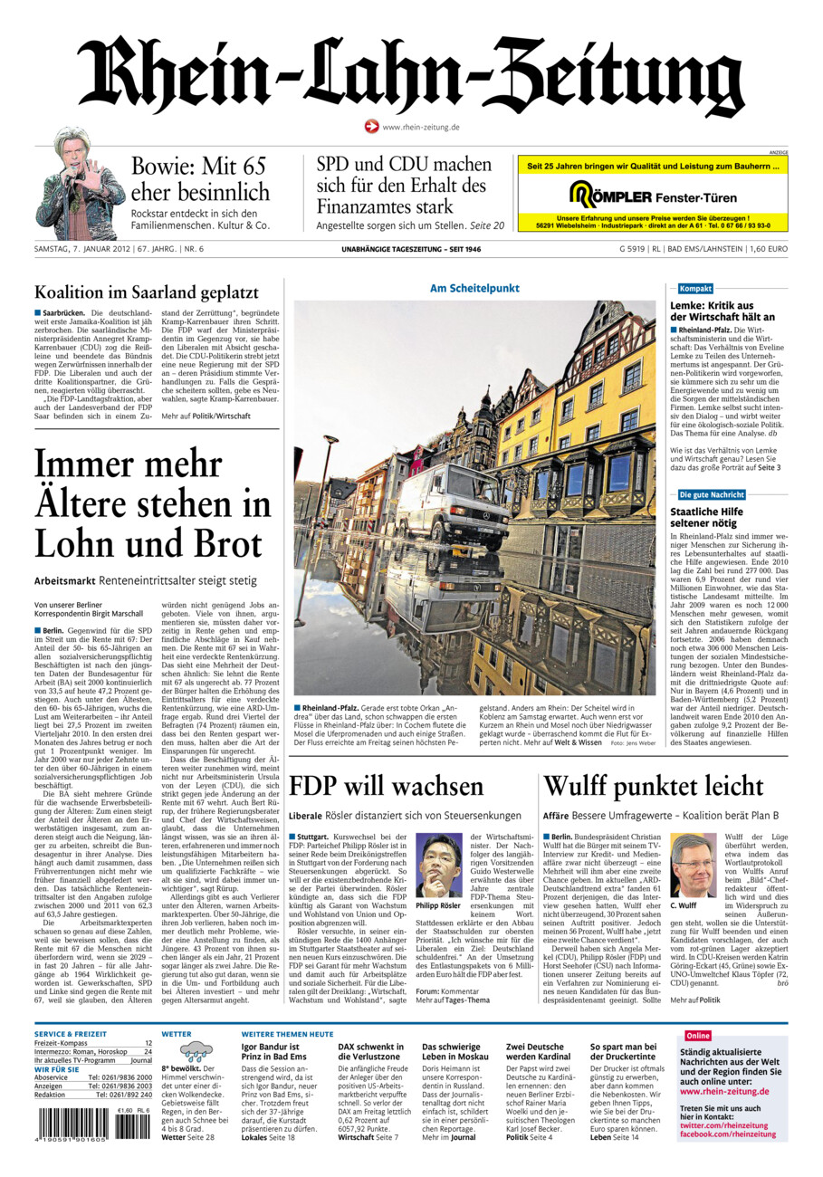 Rhein-Lahn-Zeitung vom Samstag, 07.01.2012