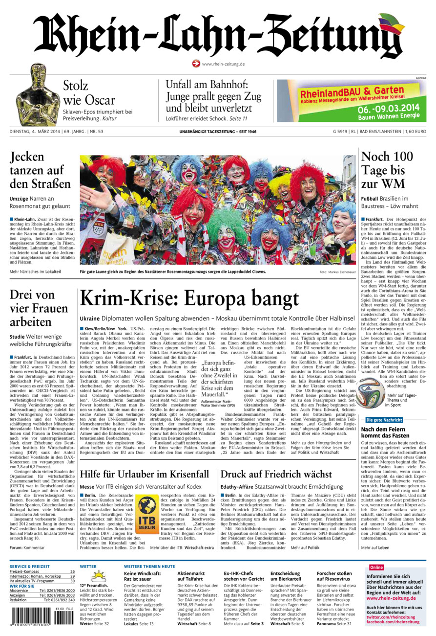 Rhein-Lahn-Zeitung vom Dienstag, 04.03.2014