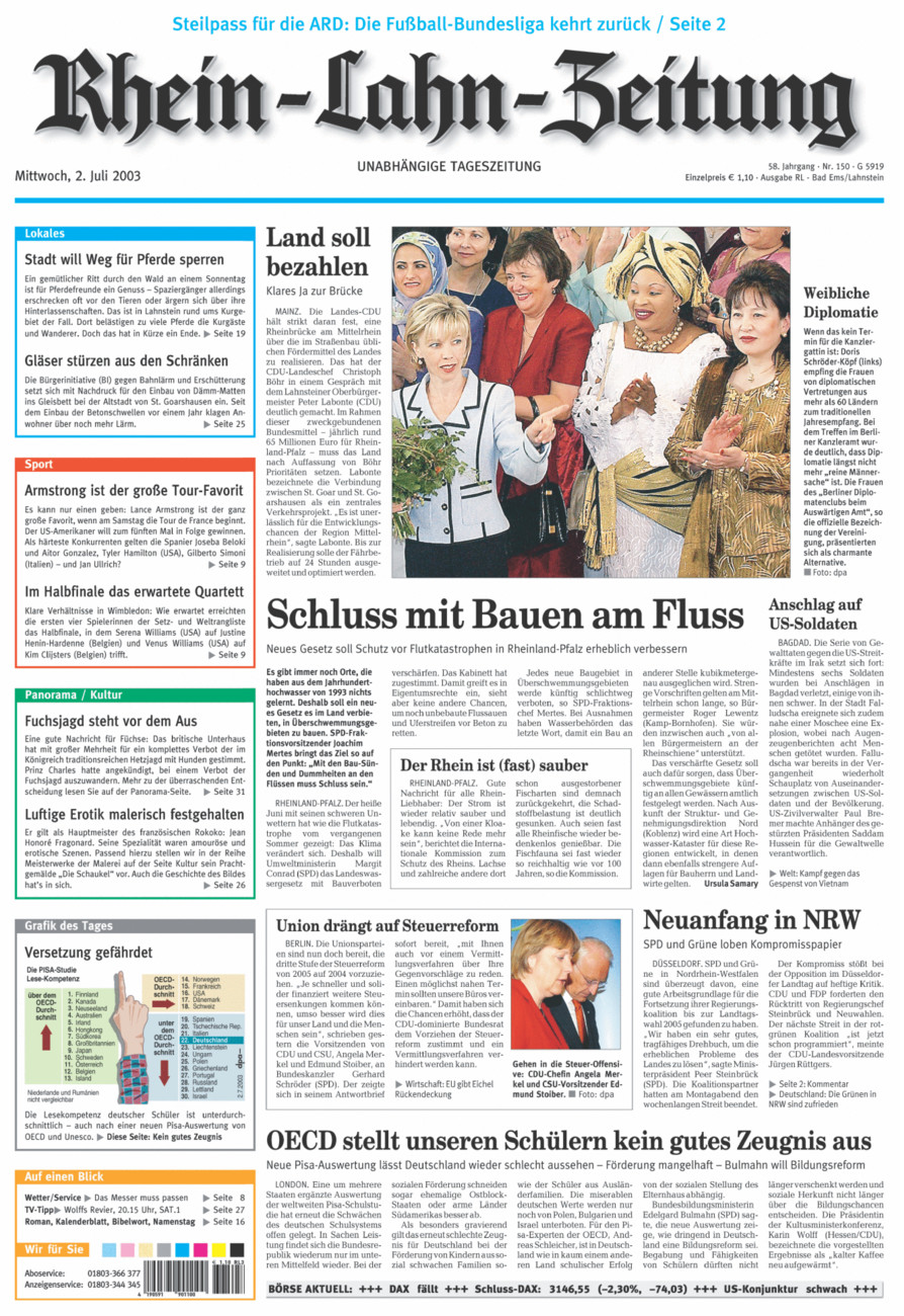 Rhein-Lahn-Zeitung vom Mittwoch, 02.07.2003