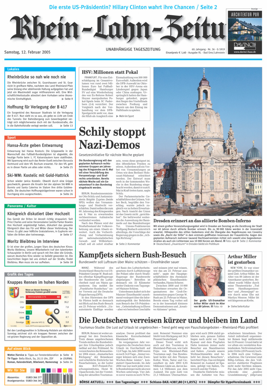 Rhein-Lahn-Zeitung vom Samstag, 12.02.2005