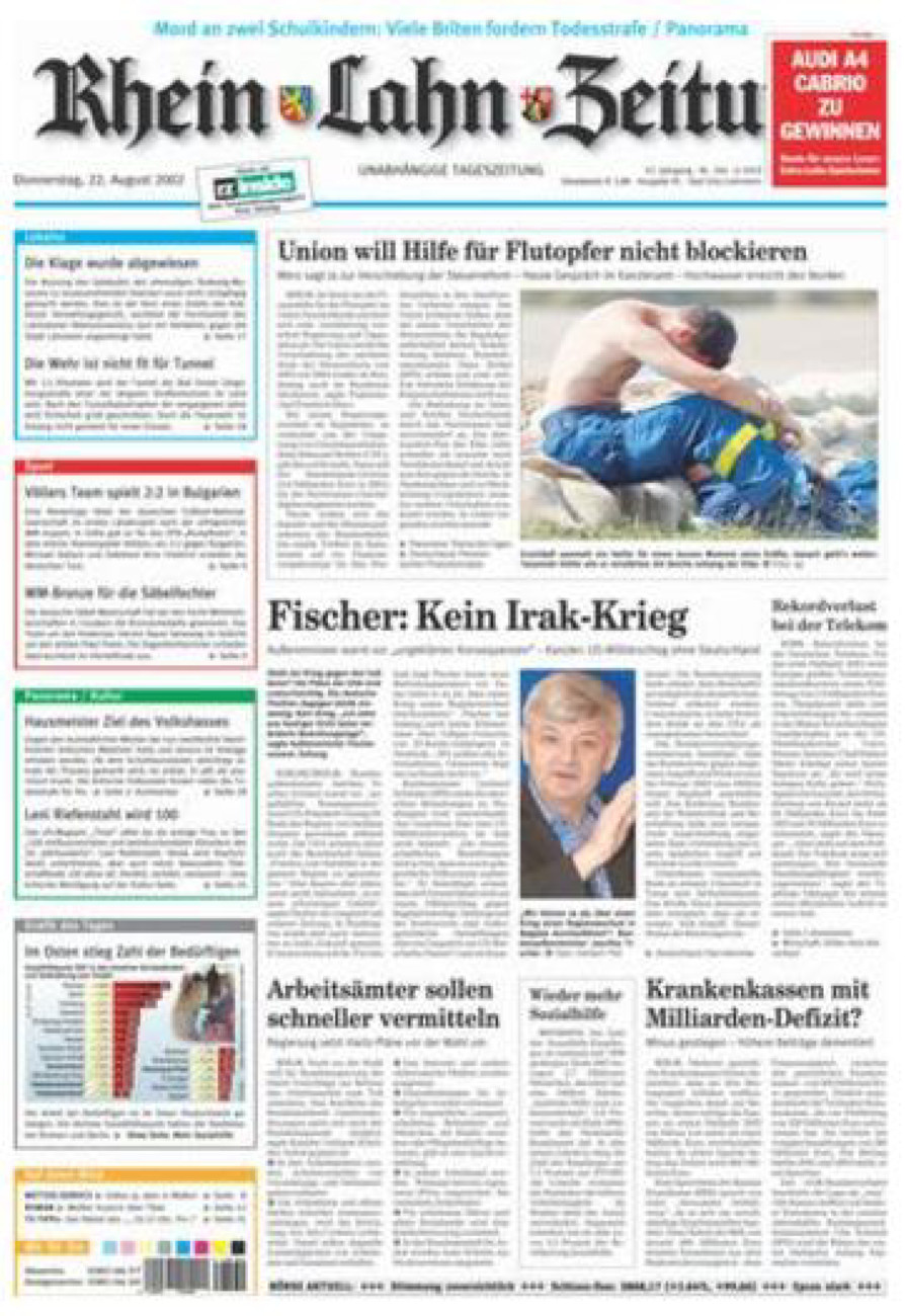Rhein-Lahn-Zeitung vom Donnerstag, 22.08.2002