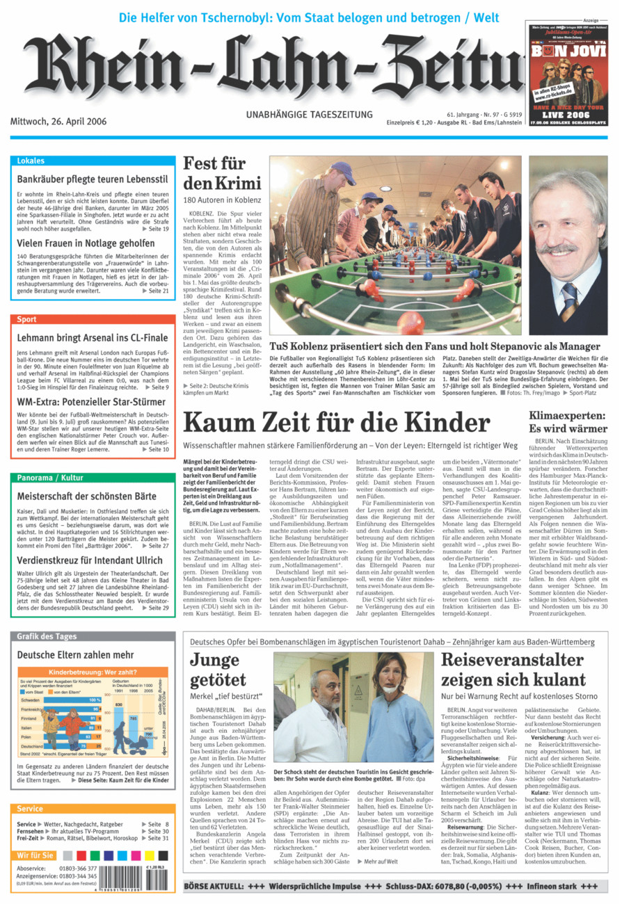 Rhein-Lahn-Zeitung vom Mittwoch, 26.04.2006
