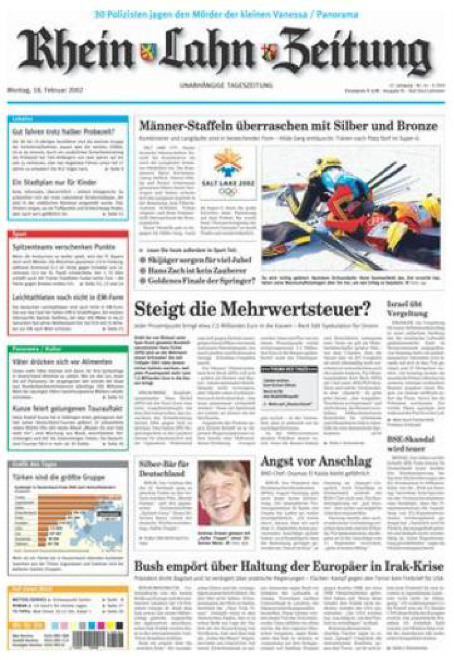 Rhein-Lahn-Zeitung vom Montag, 18.02.2002