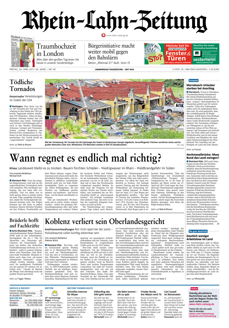 Rhein-Lahn-Zeitung vom Freitag, 29.04.2011