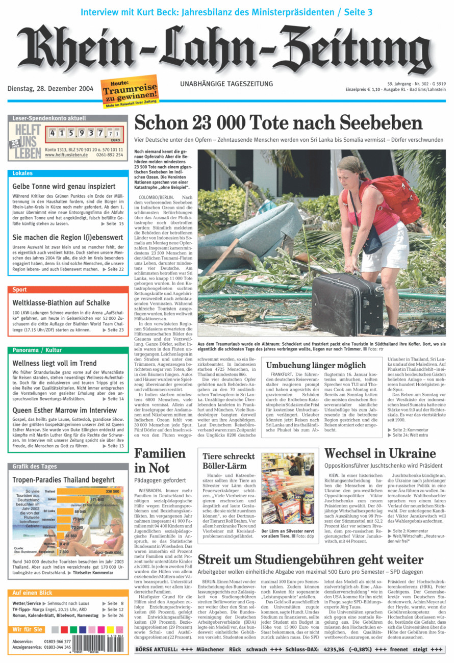 Rhein-Lahn-Zeitung vom Dienstag, 28.12.2004