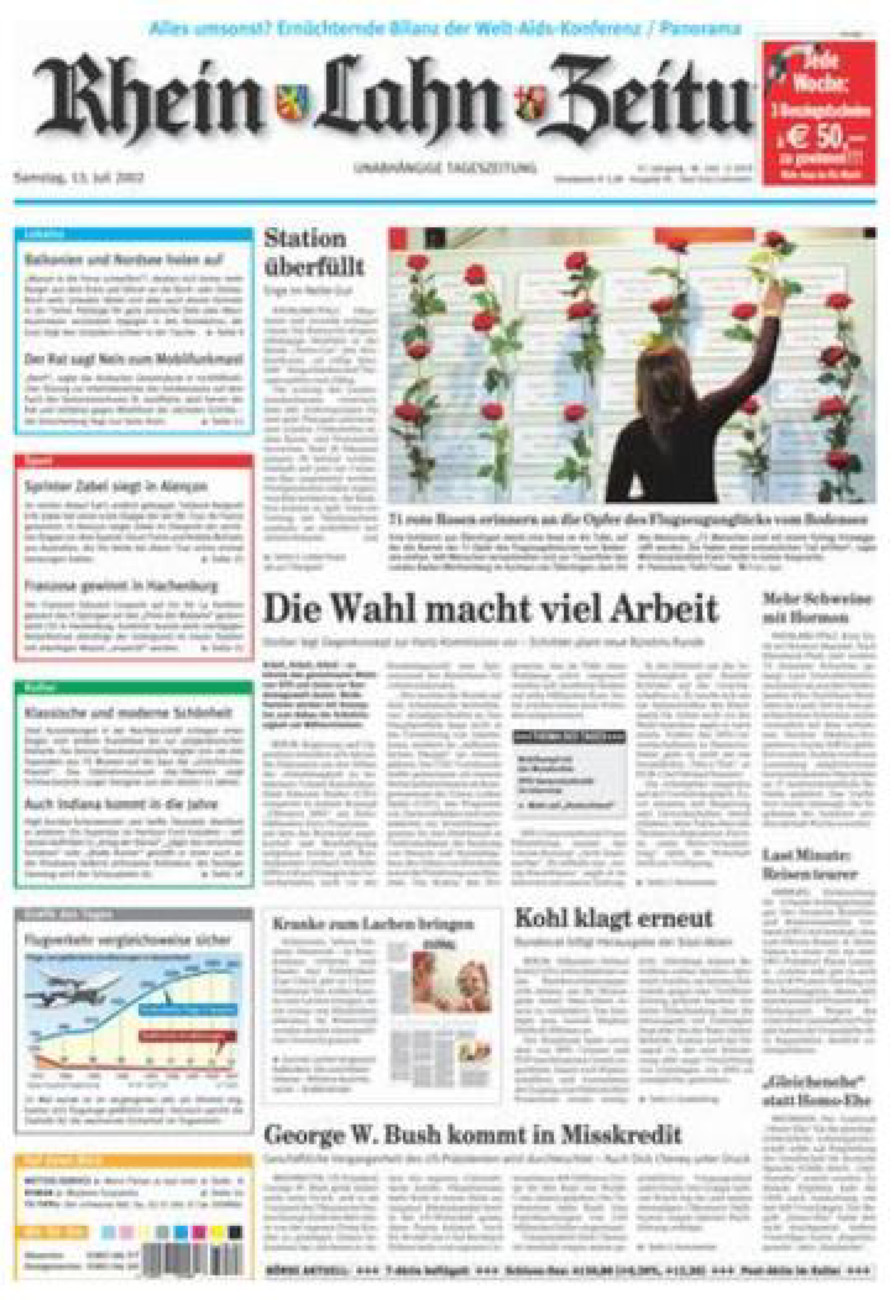 Rhein-Lahn-Zeitung vom Samstag, 13.07.2002