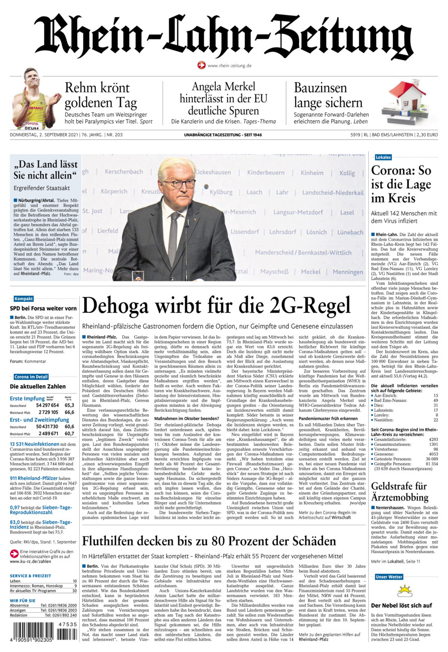 Rhein-Lahn-Zeitung vom Donnerstag, 02.09.2021