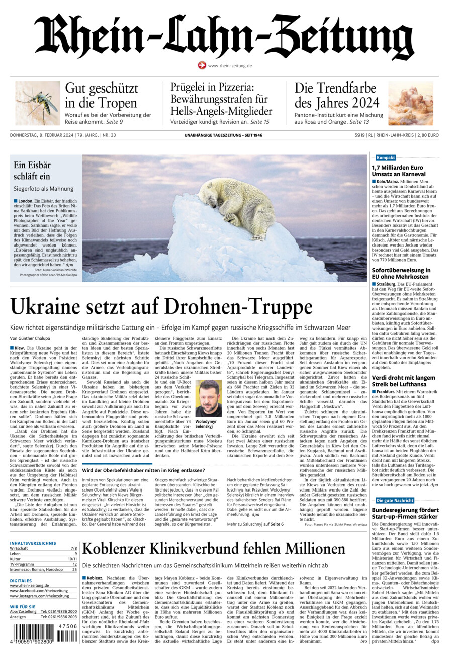 Rhein-Lahn-Zeitung vom Donnerstag, 08.02.2024