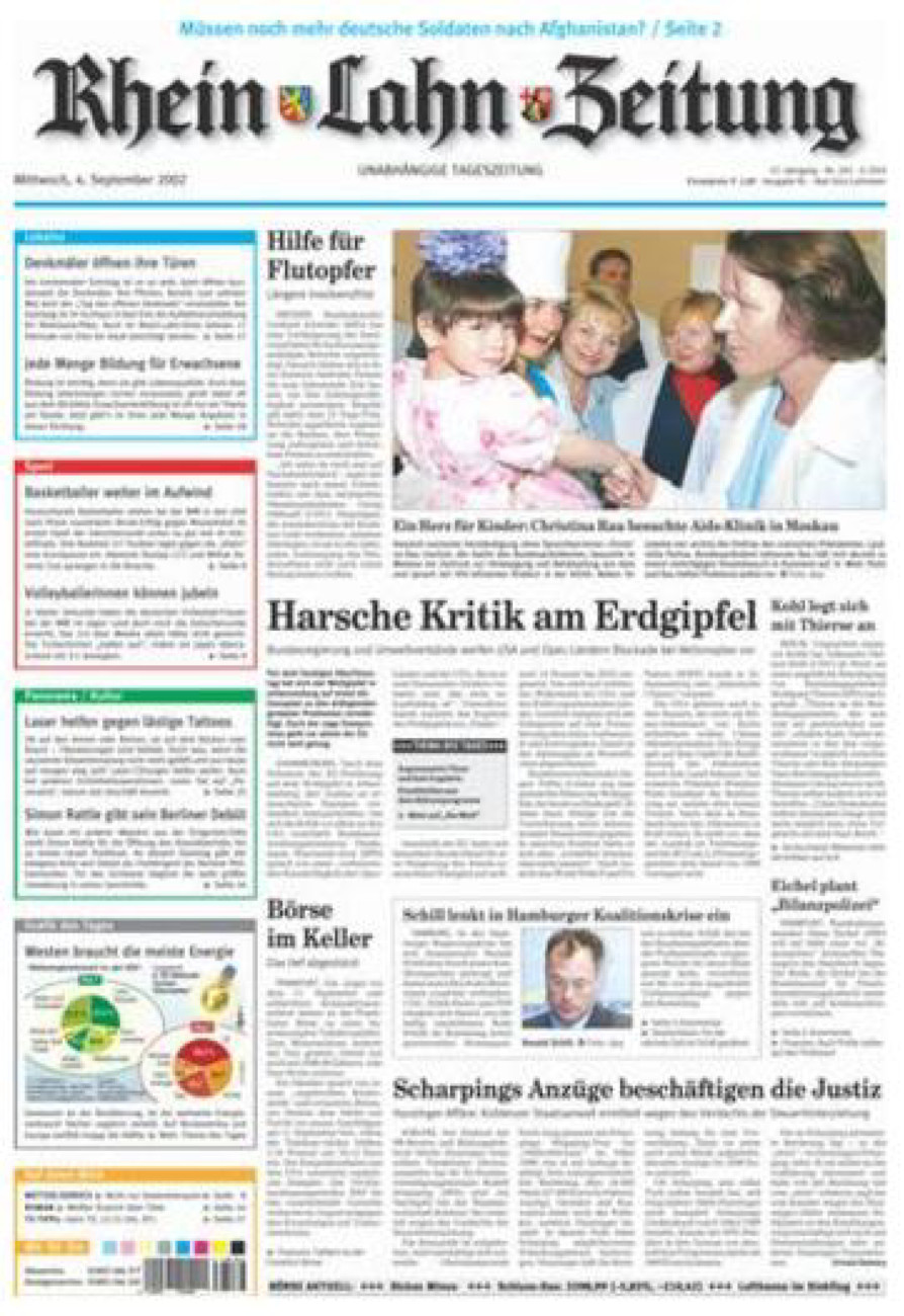 Rhein-Lahn-Zeitung vom Mittwoch, 04.09.2002