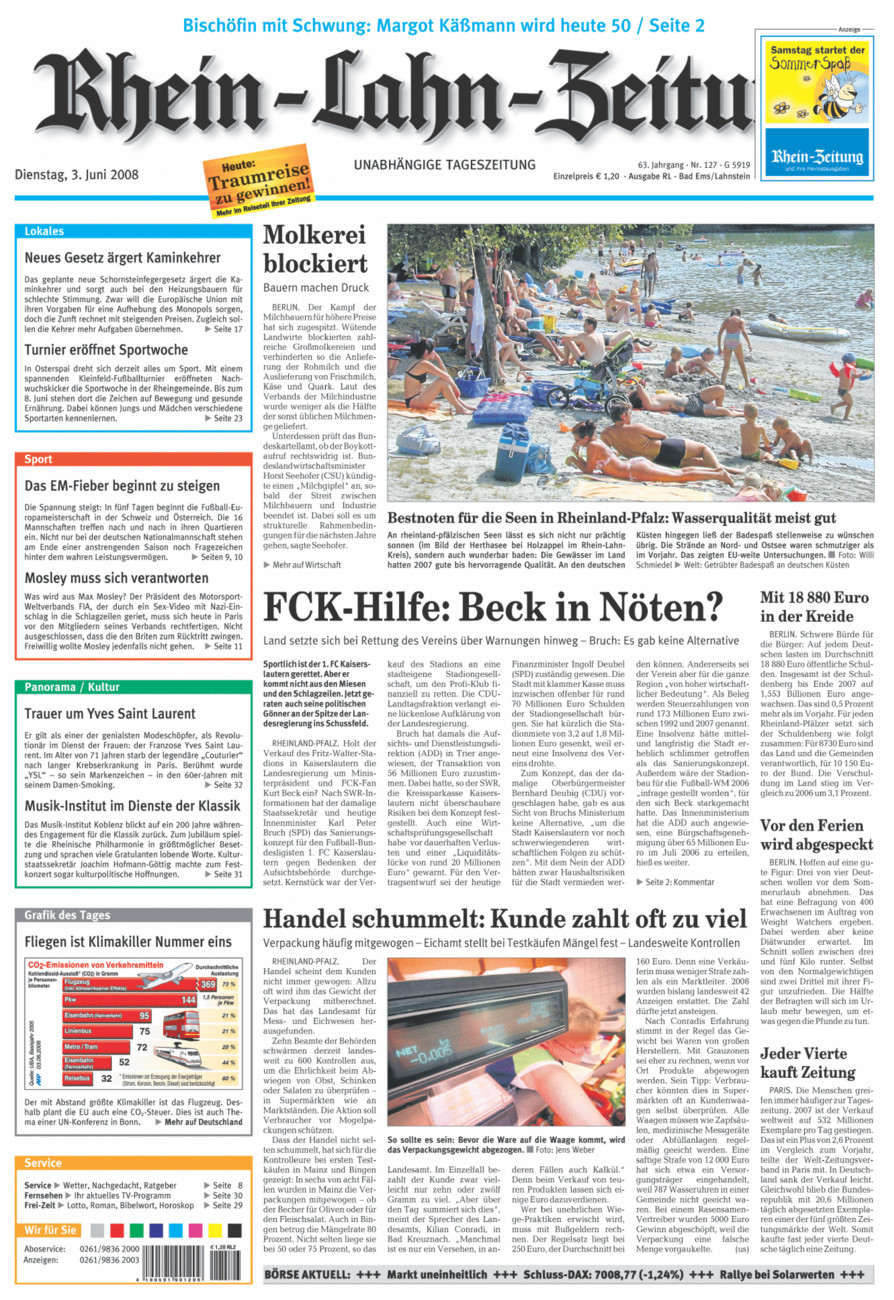 Rhein-Lahn-Zeitung vom Dienstag, 03.06.2008