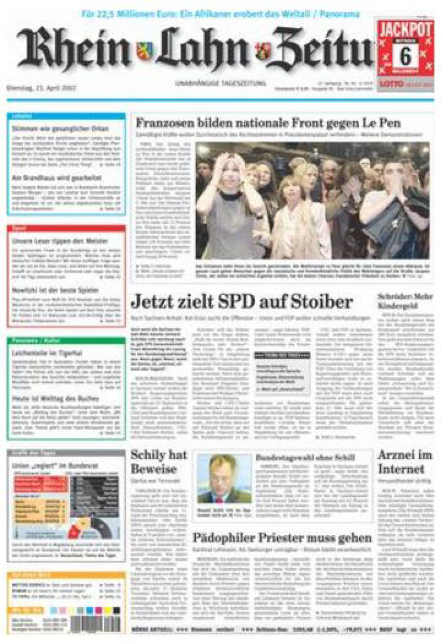 Rhein-Lahn-Zeitung vom Dienstag, 23.04.2002