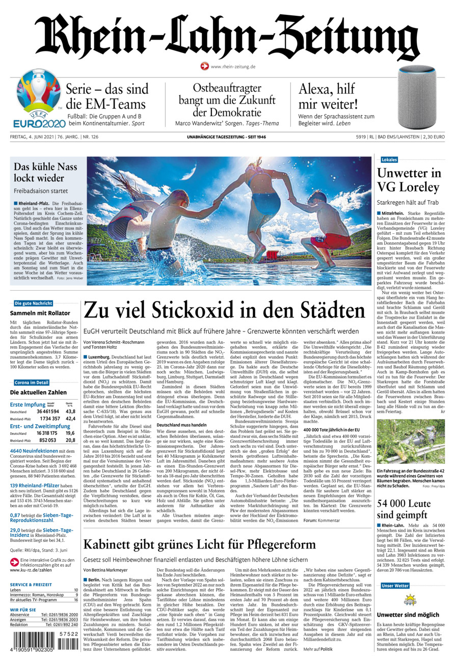 Rhein-Lahn-Zeitung vom Freitag, 04.06.2021