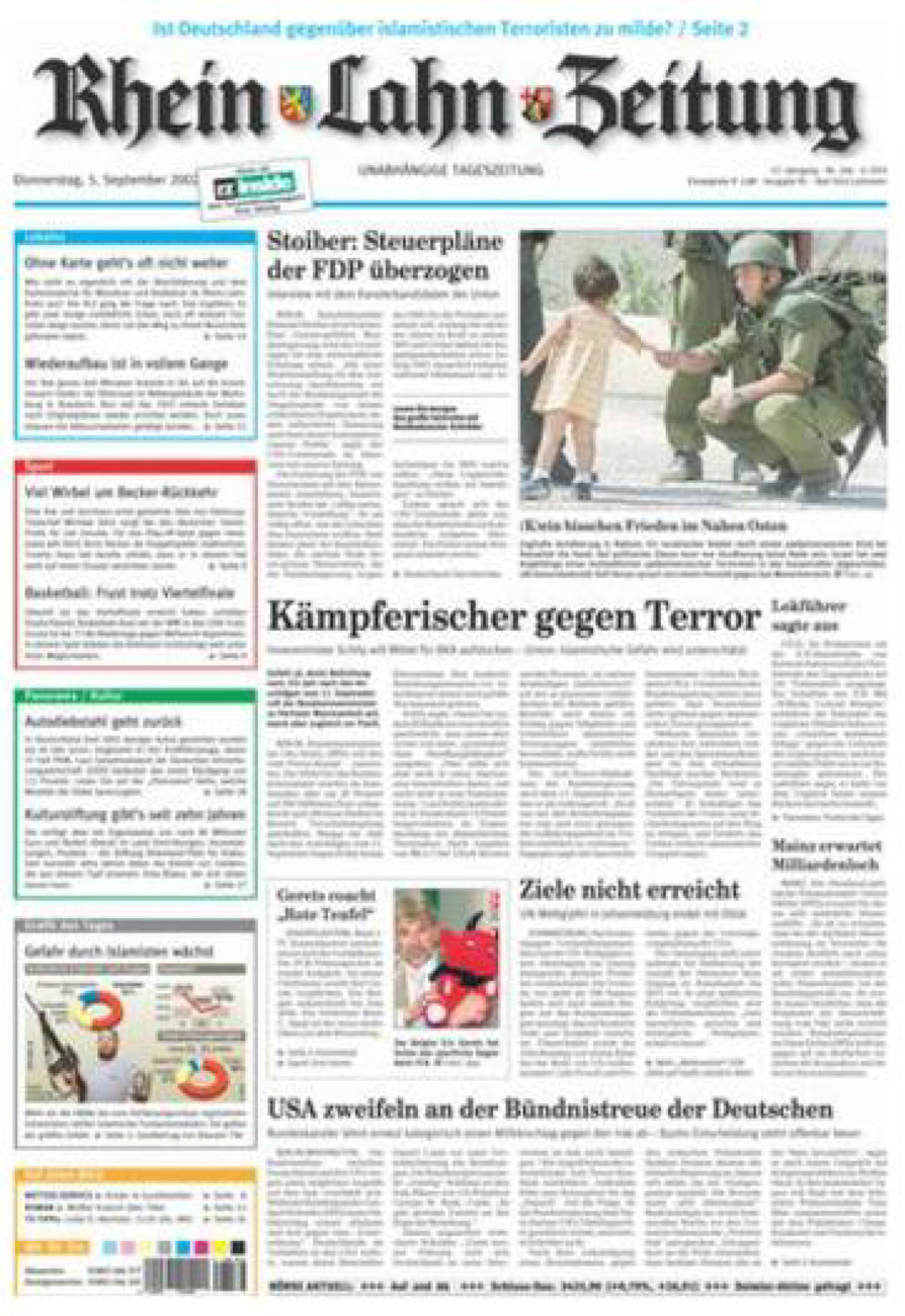 Rhein-Lahn-Zeitung vom Donnerstag, 05.09.2002