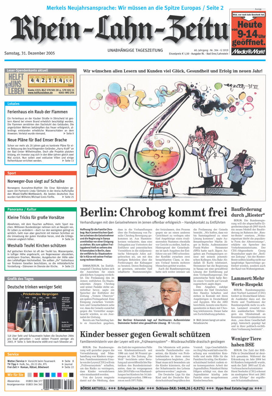 Rhein-Lahn-Zeitung vom Samstag, 31.12.2005