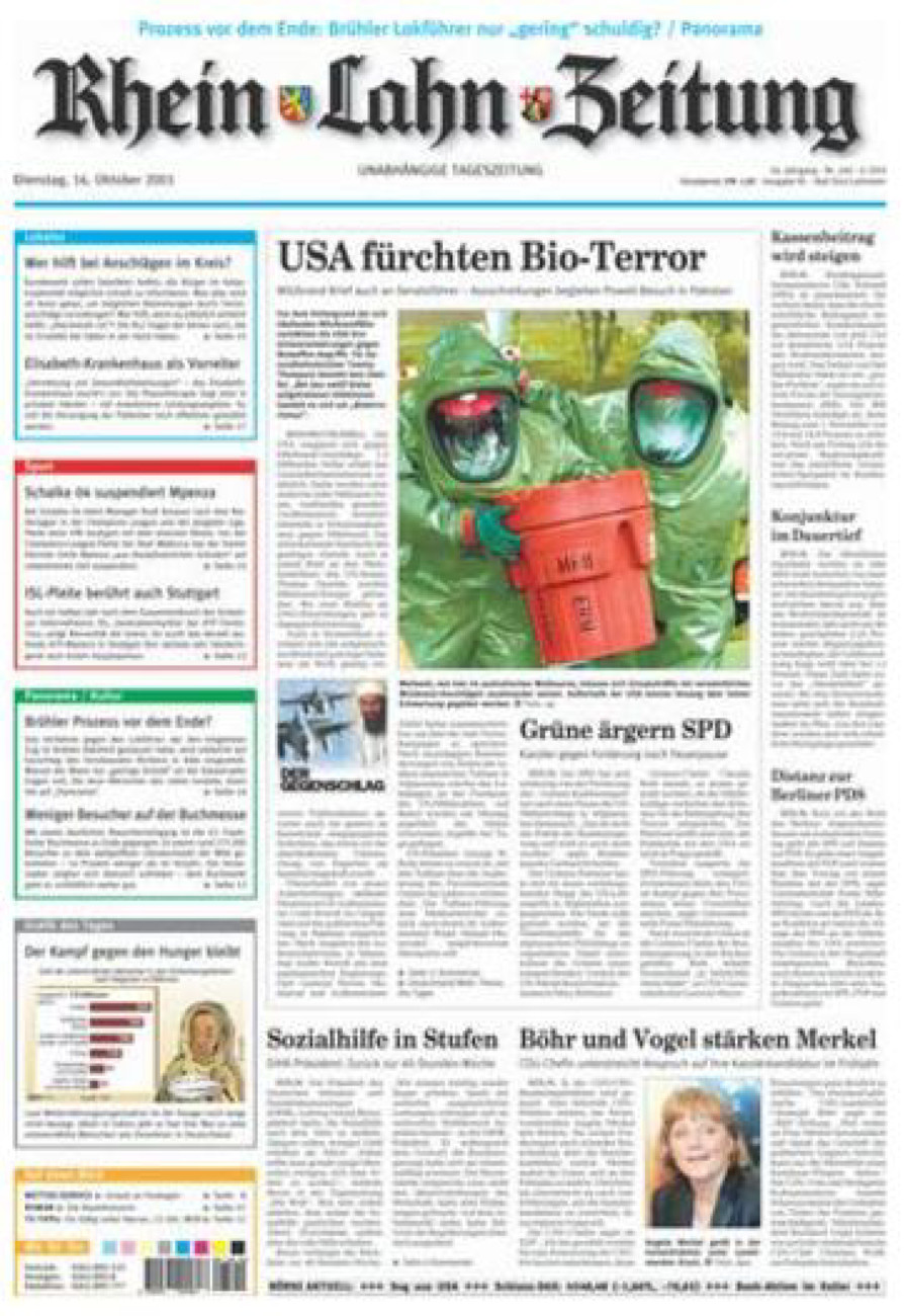 Rhein-Lahn-Zeitung vom Dienstag, 16.10.2001