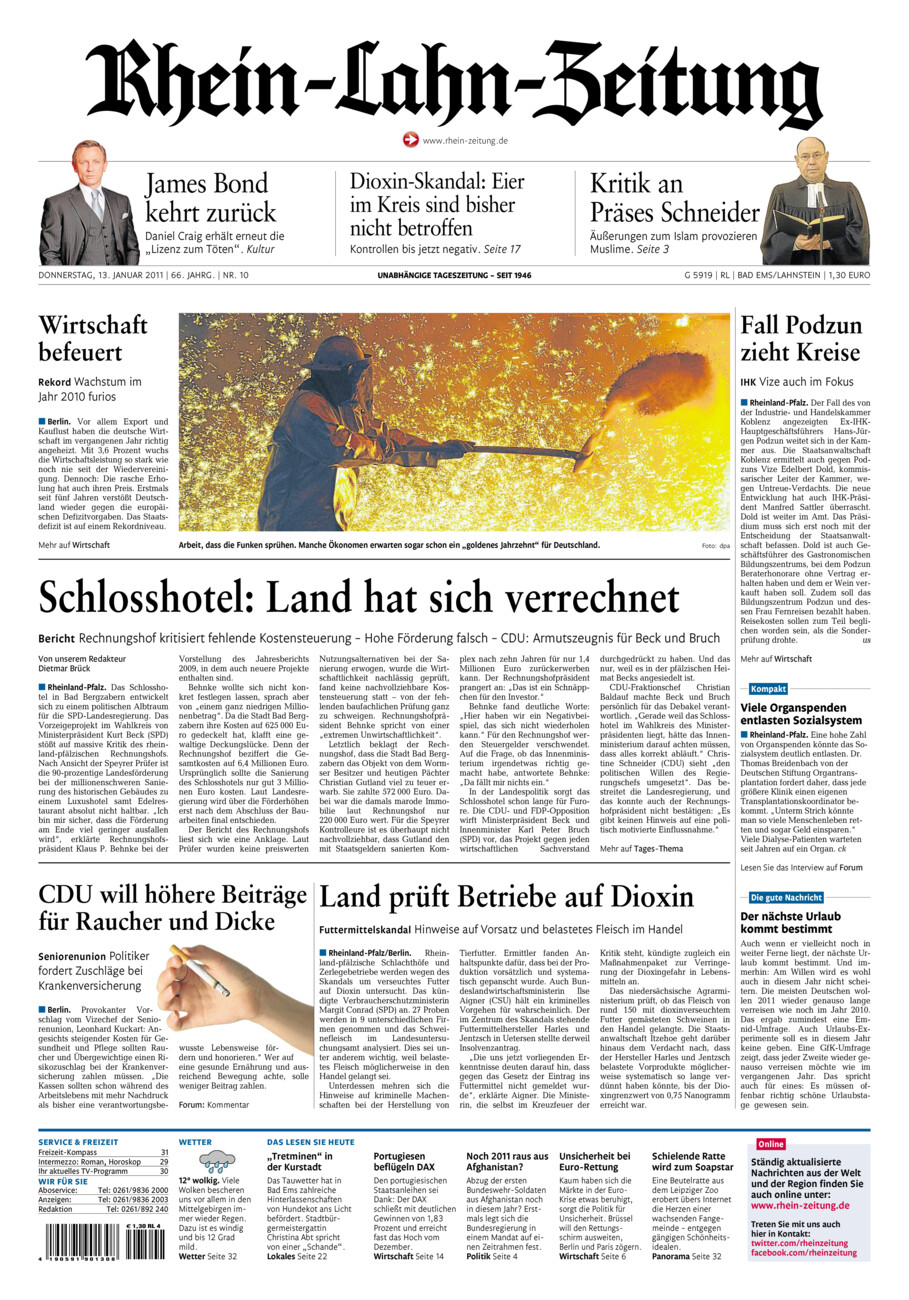 Rhein-Lahn-Zeitung vom Donnerstag, 13.01.2011