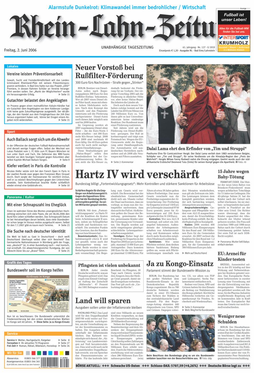 Rhein-Lahn-Zeitung vom Freitag, 02.06.2006
