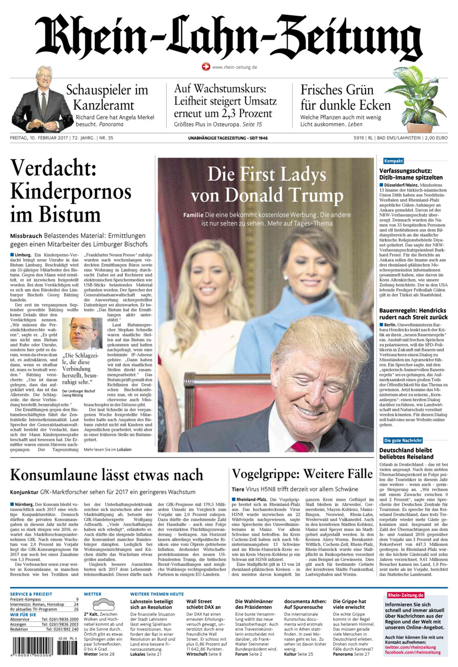 Rhein-Lahn-Zeitung vom Freitag, 10.02.2017