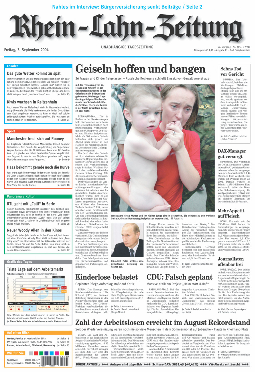 Rhein-Lahn-Zeitung vom Freitag, 03.09.2004