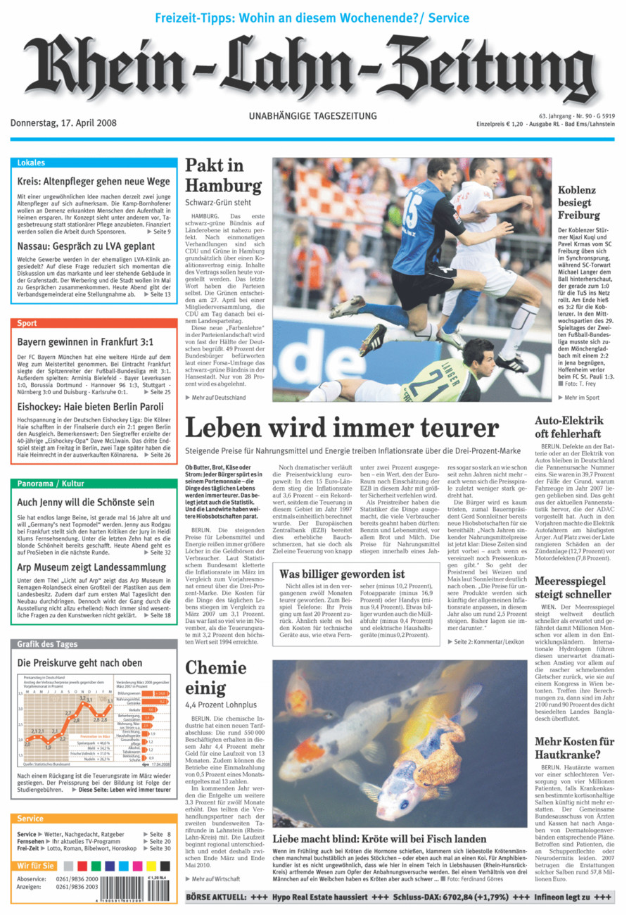 Rhein-Lahn-Zeitung vom Donnerstag, 17.04.2008