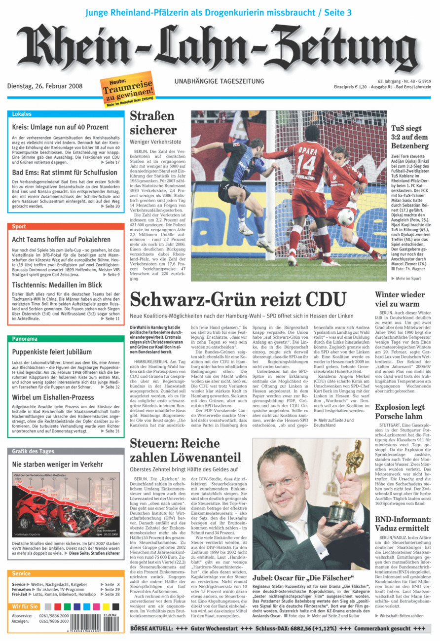 Rhein-Lahn-Zeitung vom Dienstag, 26.02.2008
