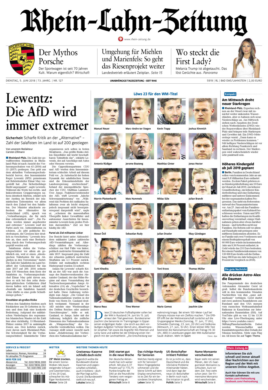 Rhein-Lahn-Zeitung vom Dienstag, 05.06.2018