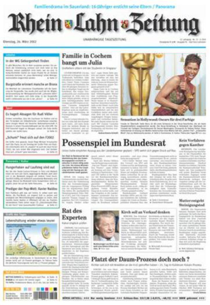 Rhein-Lahn-Zeitung vom Dienstag, 26.03.2002
