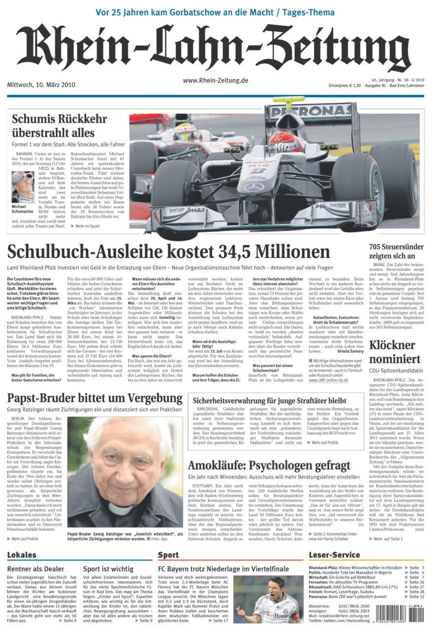 Rhein-Lahn-Zeitung vom Mittwoch, 10.03.2010