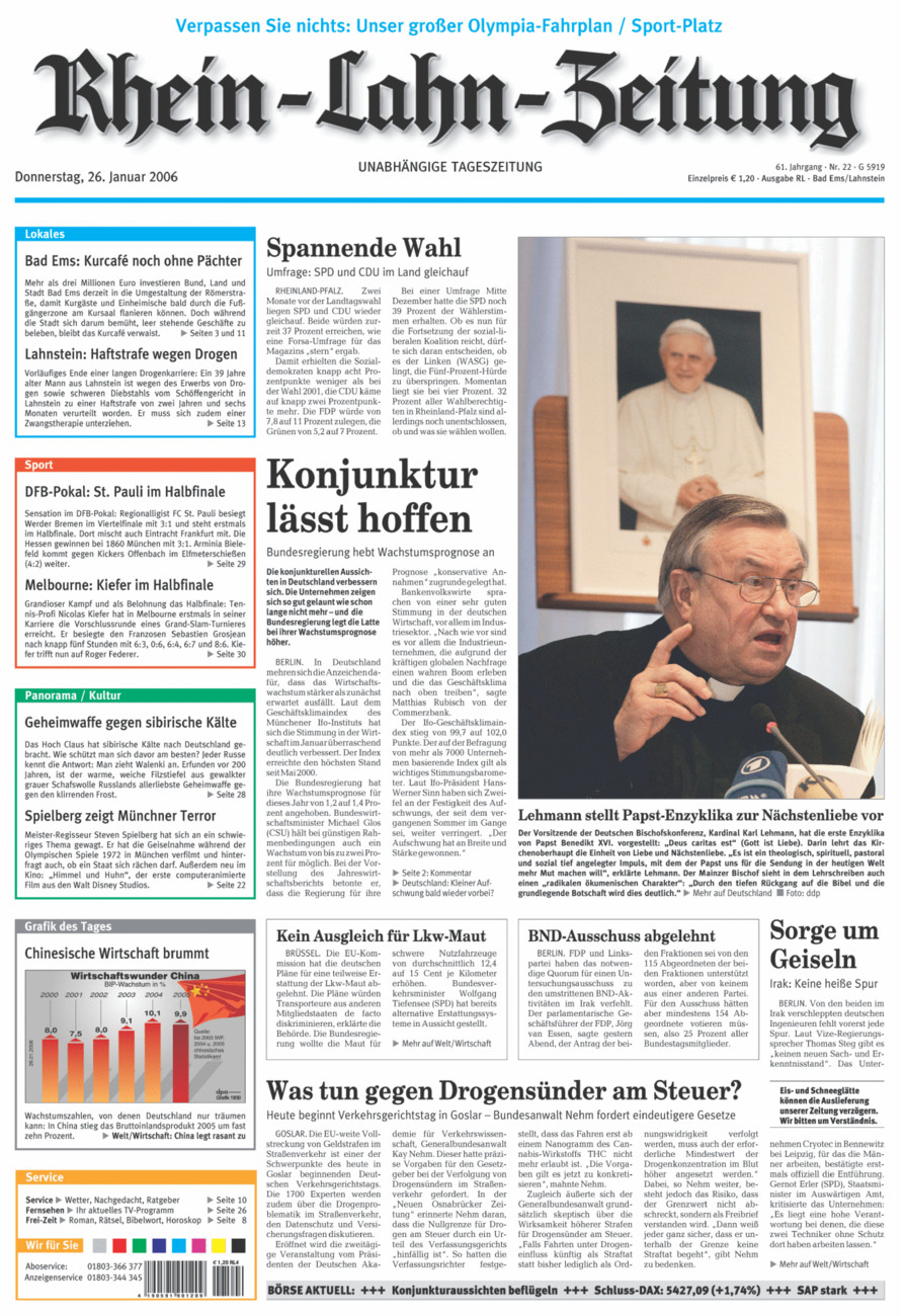 Rhein-Lahn-Zeitung vom Donnerstag, 26.01.2006