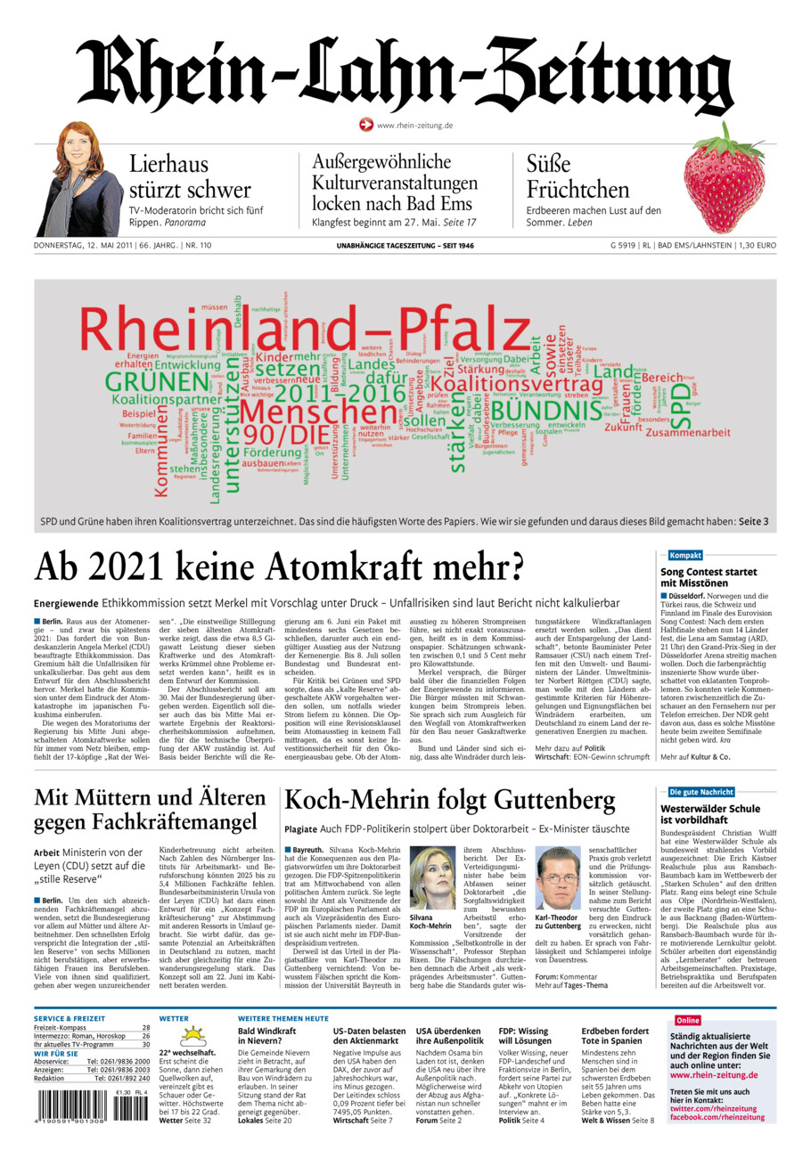 Rhein-Lahn-Zeitung vom Donnerstag, 12.05.2011