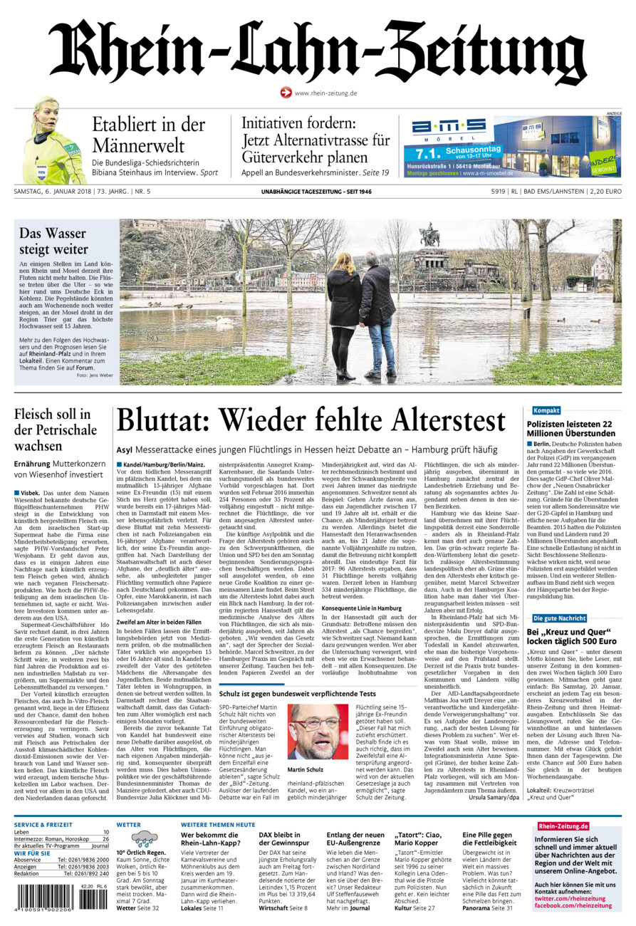 Rhein-Lahn-Zeitung vom Samstag, 06.01.2018