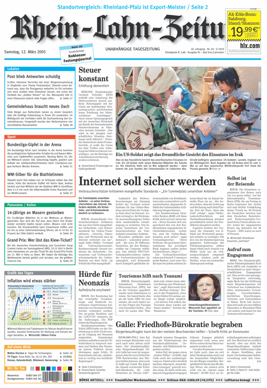 Rhein-Lahn-Zeitung vom Samstag, 12.03.2005