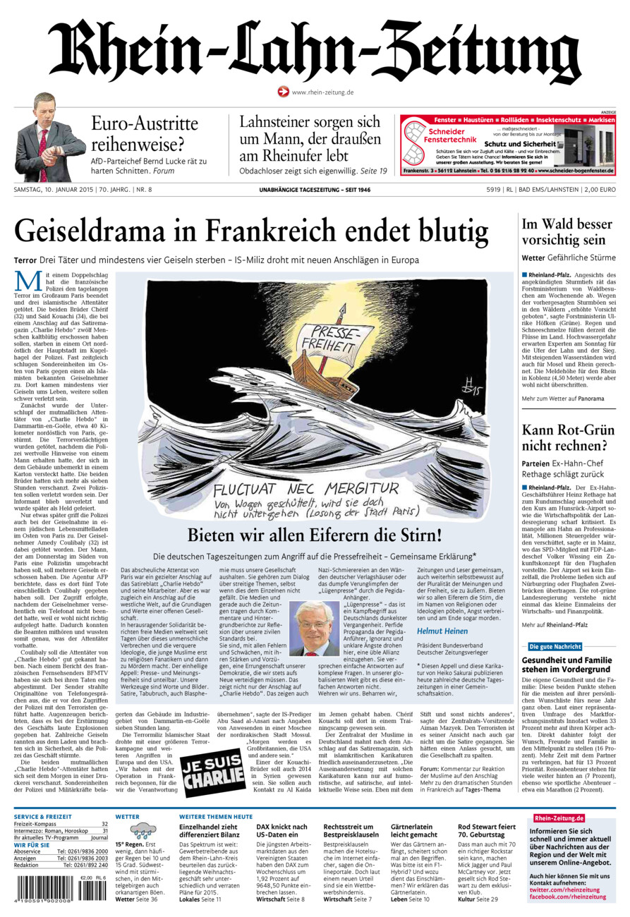 Rhein-Lahn-Zeitung vom Samstag, 10.01.2015