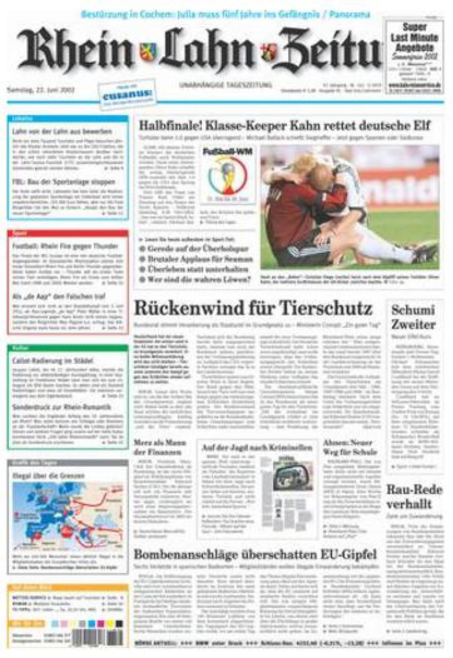 Rhein-Lahn-Zeitung vom Samstag, 22.06.2002