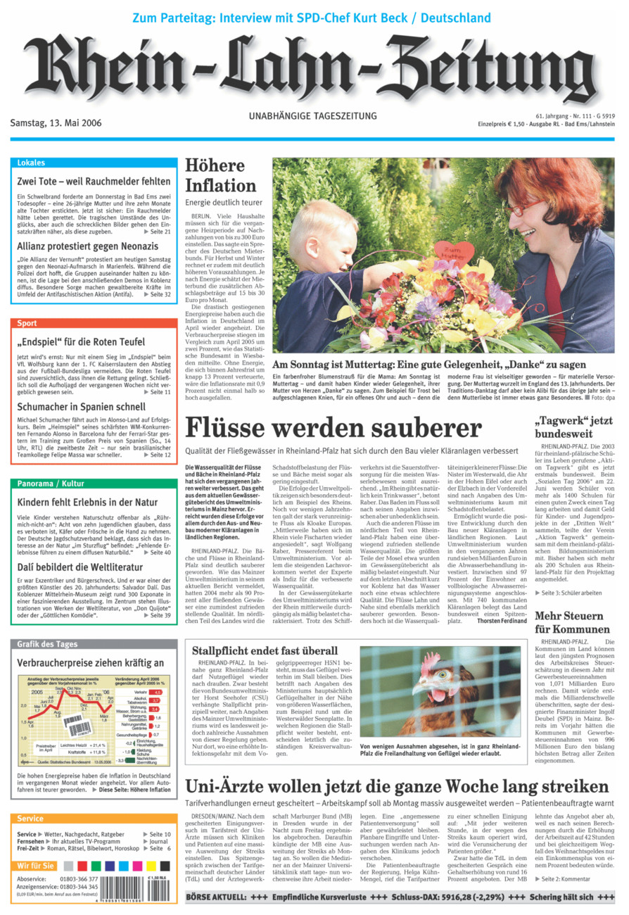 Rhein-Lahn-Zeitung vom Samstag, 13.05.2006
