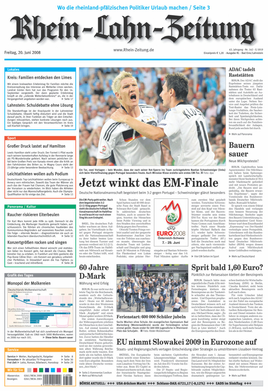Rhein-Lahn-Zeitung vom Freitag, 20.06.2008