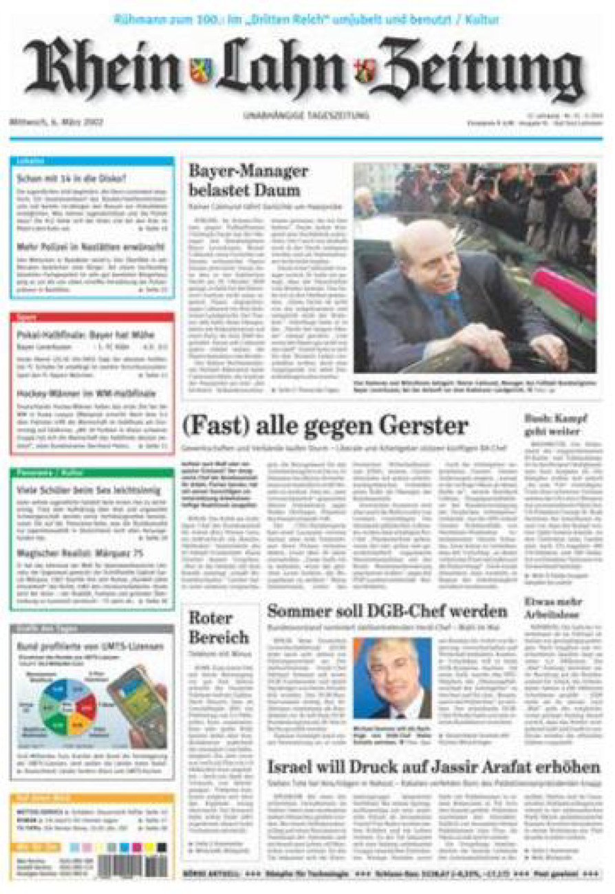 Rhein-Lahn-Zeitung vom Mittwoch, 06.03.2002