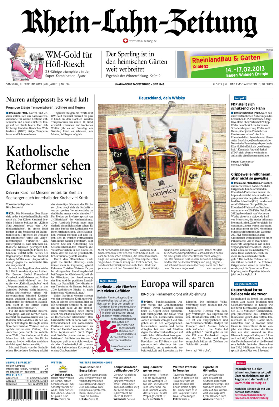 Rhein-Lahn-Zeitung vom Samstag, 09.02.2013