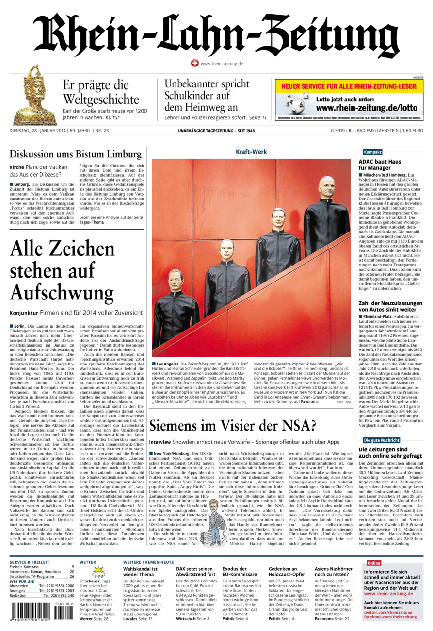 Rhein-Lahn-Zeitung vom Dienstag, 28.01.2014