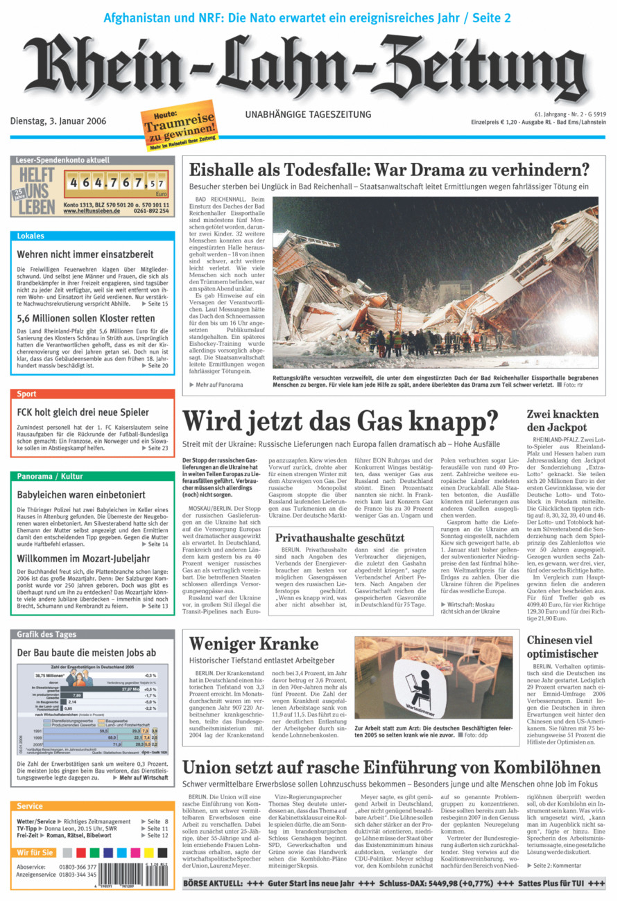 Rhein-Lahn-Zeitung vom Dienstag, 03.01.2006