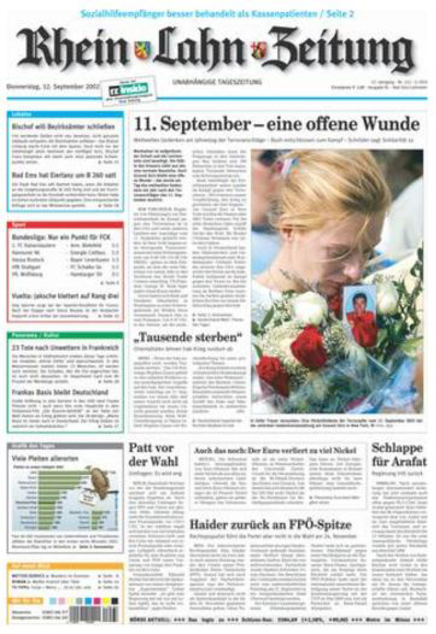 Rhein-Lahn-Zeitung vom Donnerstag, 12.09.2002