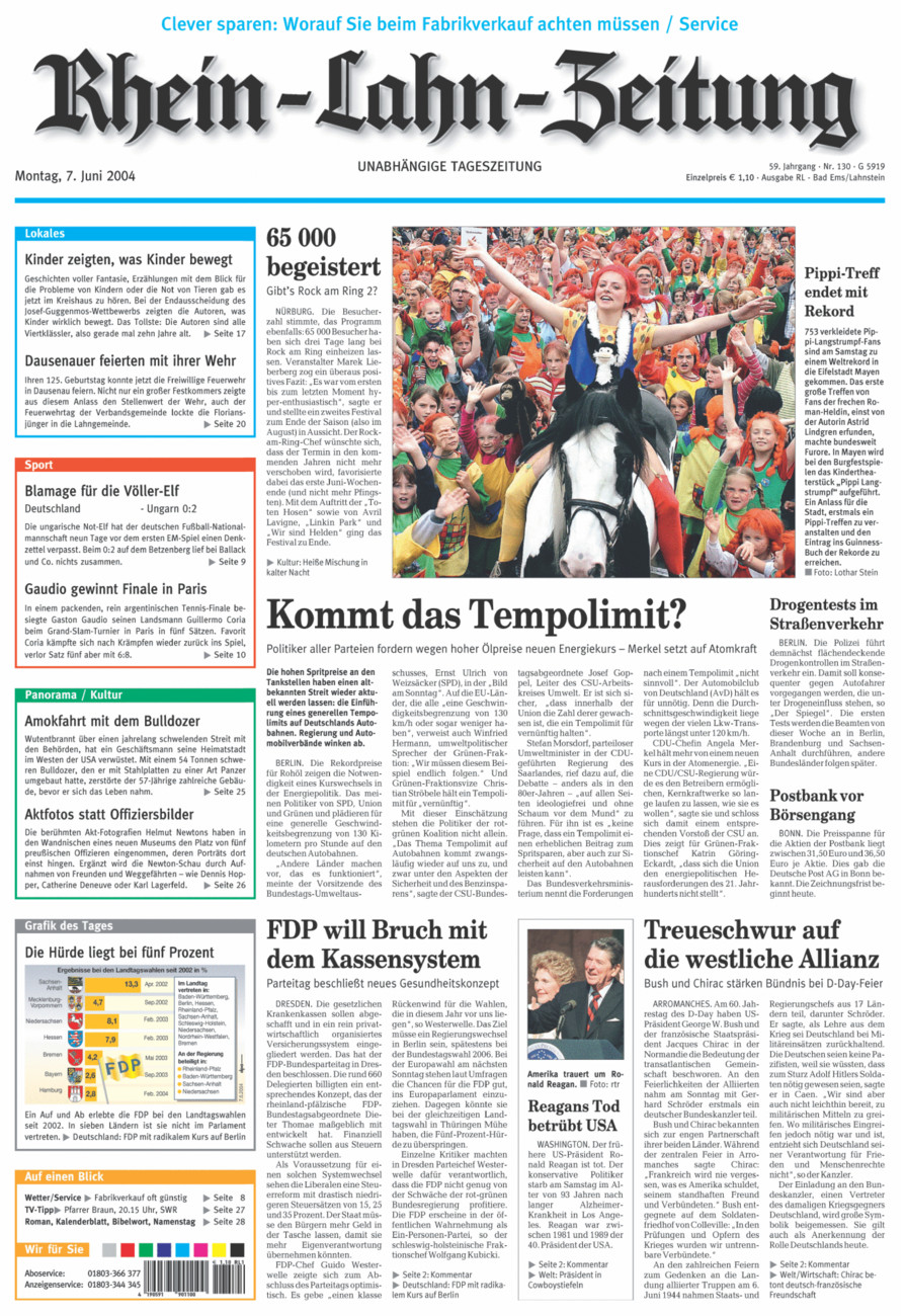 Rhein-Lahn-Zeitung vom Montag, 07.06.2004