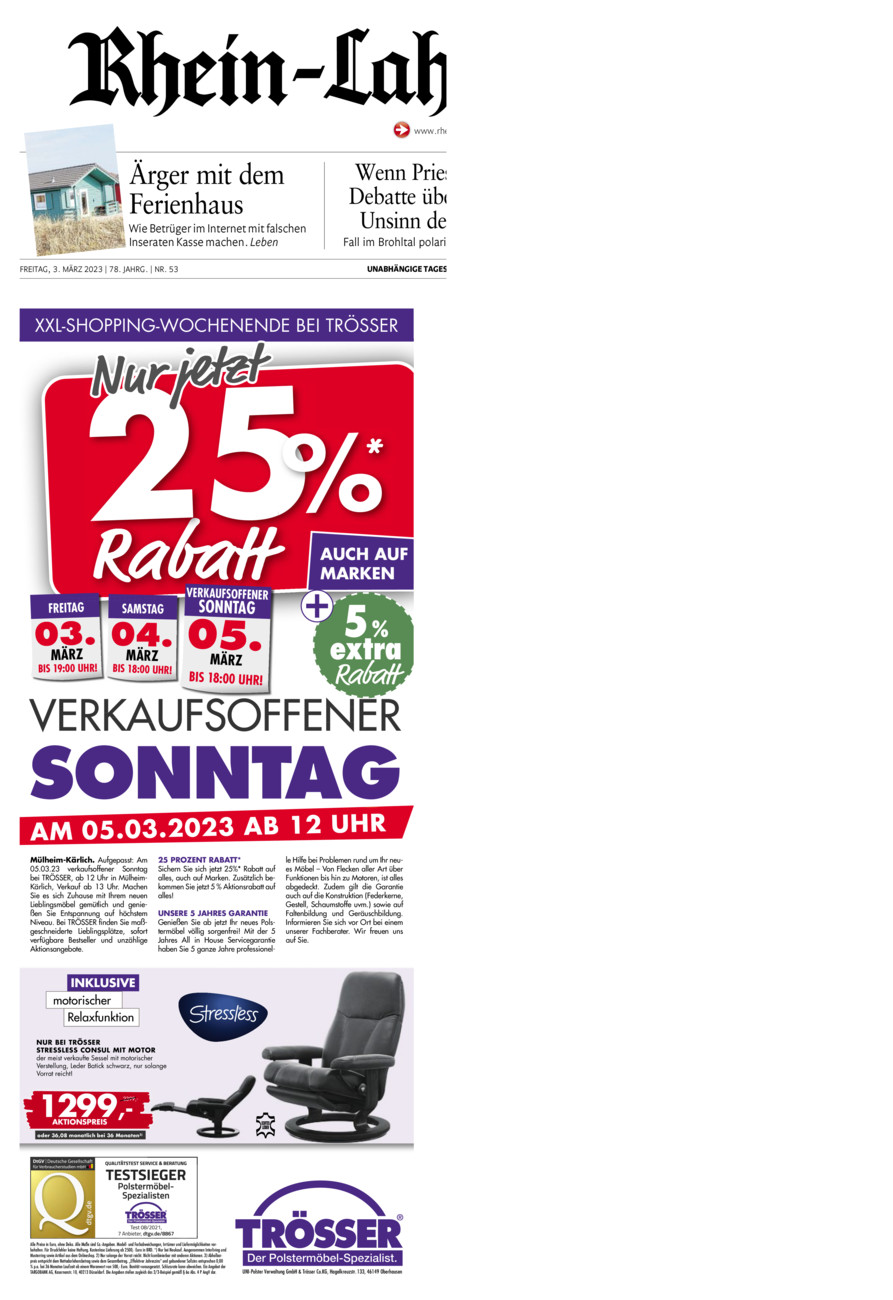 Rhein-Lahn-Zeitung vom Freitag, 03.03.2023