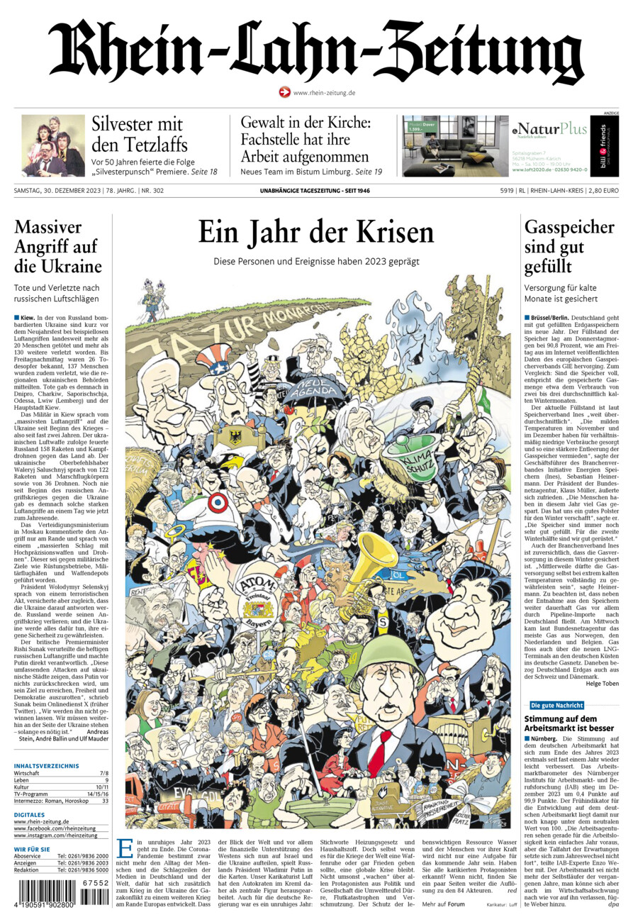 Rhein-Lahn-Zeitung vom Samstag, 30.12.2023