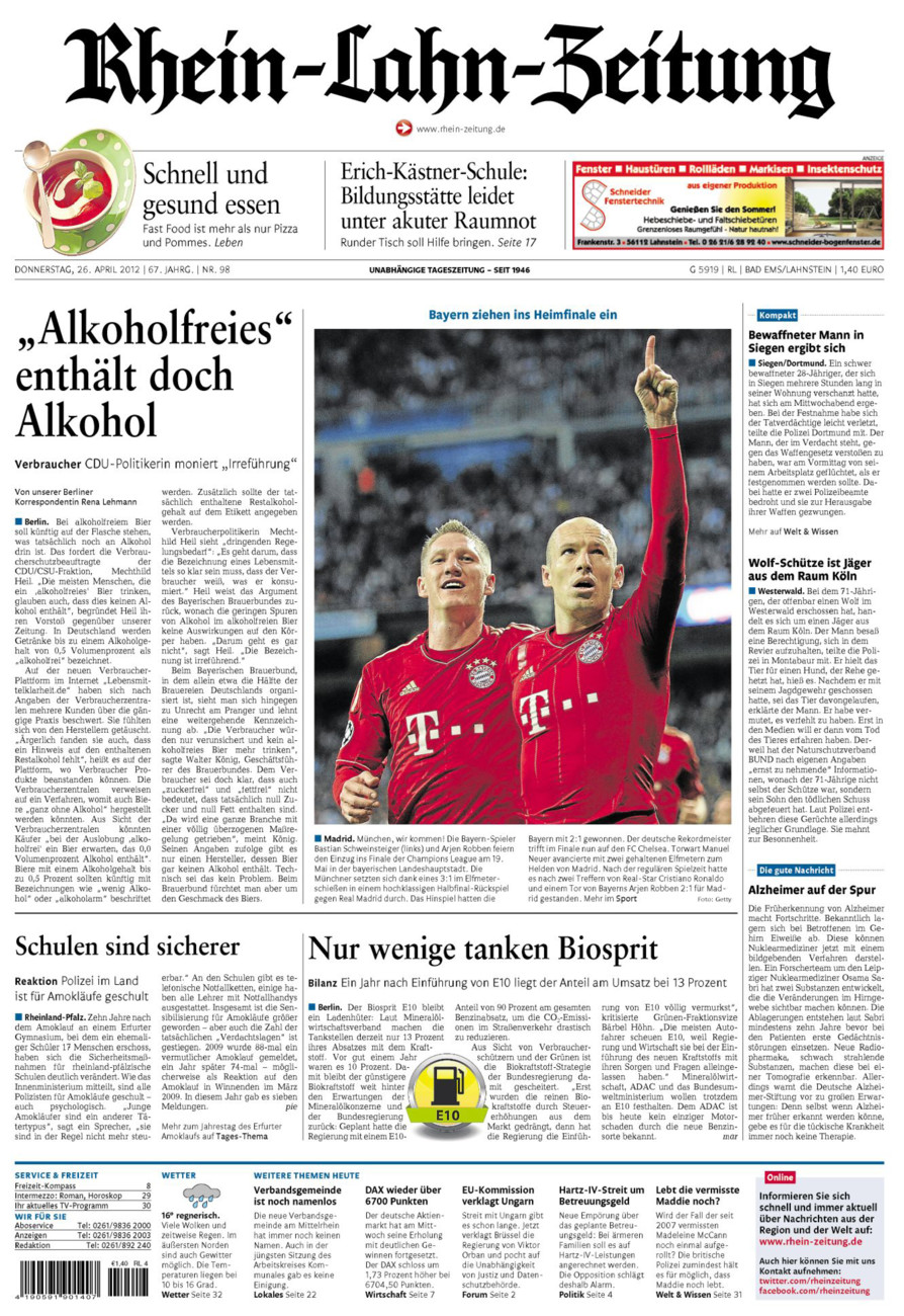Rhein-Lahn-Zeitung vom Donnerstag, 26.04.2012