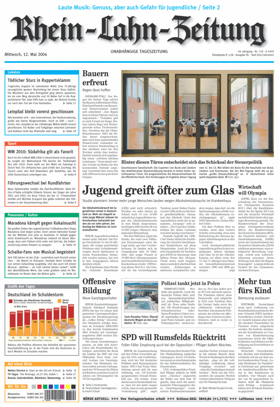 Rhein-Lahn-Zeitung vom Mittwoch, 12.05.2004