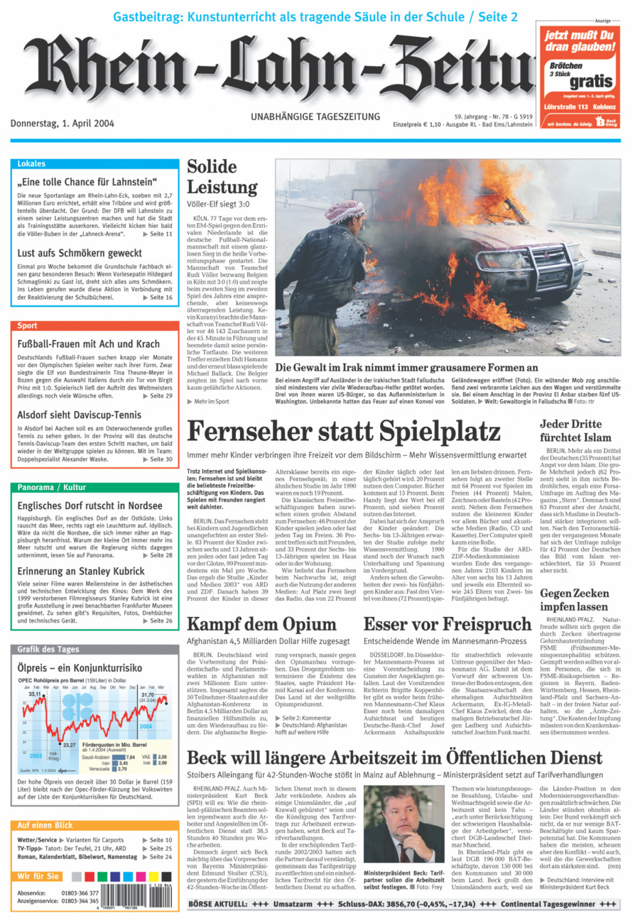 Rhein-Lahn-Zeitung vom Donnerstag, 01.04.2004